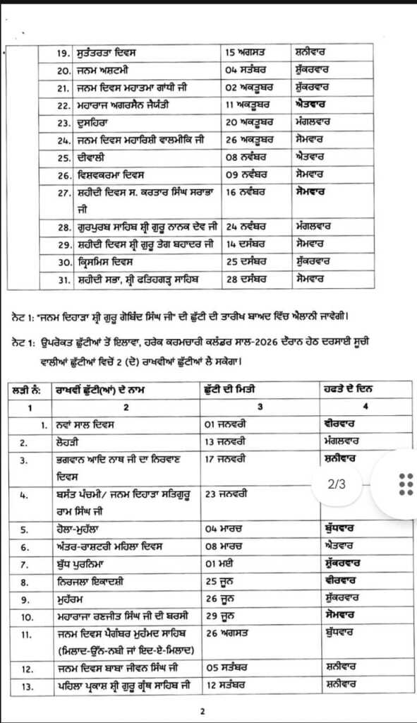 Official PSEB Holiday List 2026: Full Punjab School Holidays & Academic Calendar