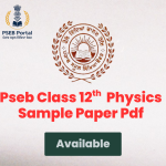 Download Pseb Class 12 Physics Sample Paper 2025-26 | Model Test Paper Pdf