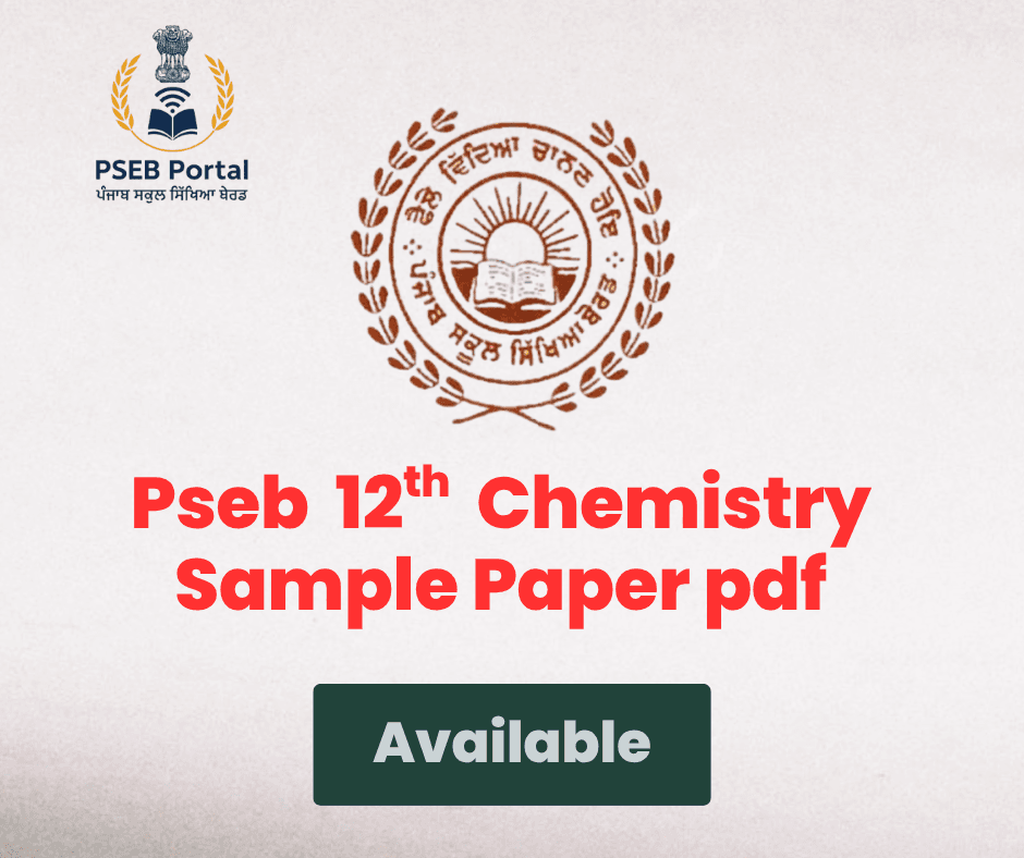 Pseb Class 12 Chemistry Sample Paper 2025-26